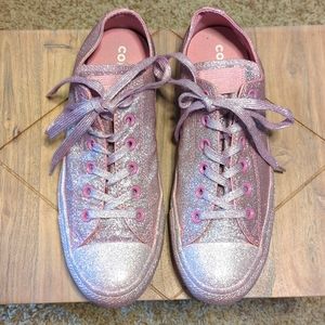 Converse All Star Pink Sparkle Sneakers Women's Sz 10 - NWOT!